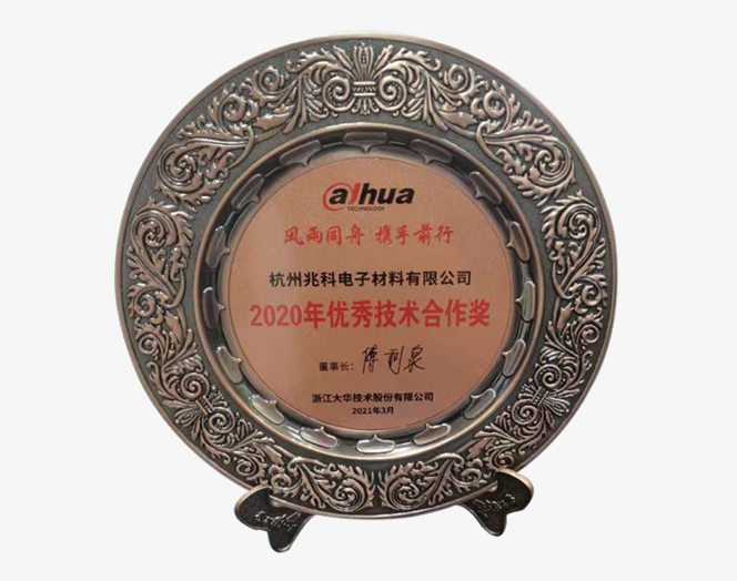 2020年优秀技术合作奖